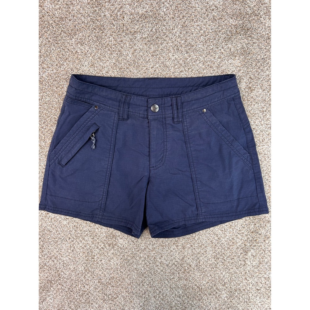 Title Nine Big B Shorts Gorpcore Women Sz 2 Navy Blue Outdoor Hiking